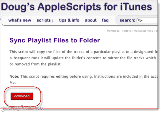 SugarSync AppleScript iTunes'i jaoks