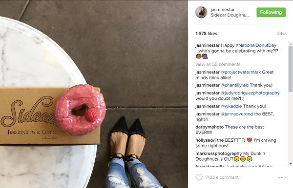 Jasmine Star avastas oma fännide armastuse, kui postitas sõõrikud Instagrami.
