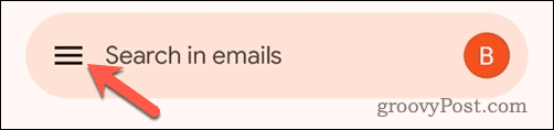 Avage Gmaili menüü