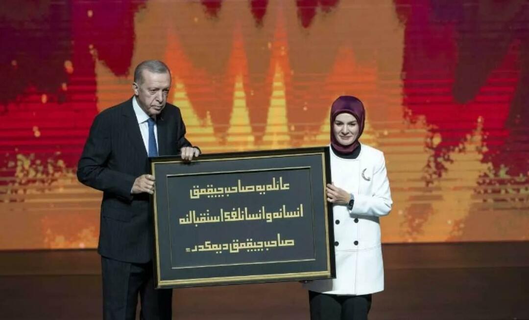 Mahinur Özdemir Göktaşi tähendusrikas kingitus Erdoğanile!