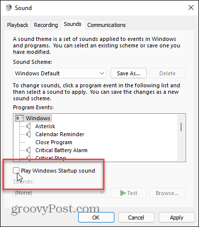 Esitage Windowsi käivitusheli Windows 11