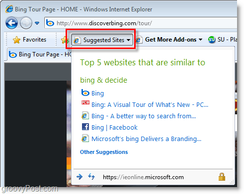 Internet Explorer 8 - soovitatud saidid on tüütu!