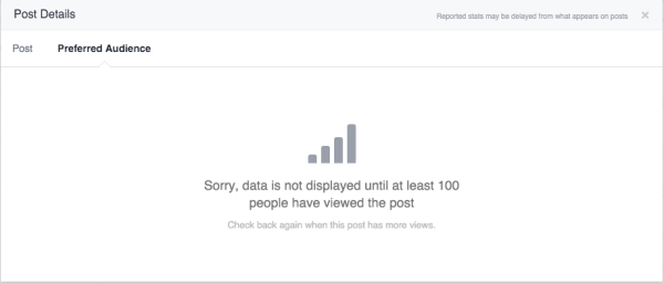 facebooki vaatajaskonna optimeerimise statistika kättesaadavus