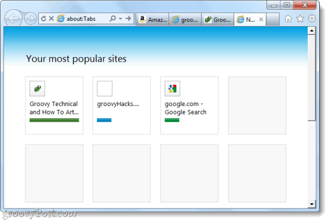 Internet Explorer 9 väljalaskekandidaadi ekraanipilt