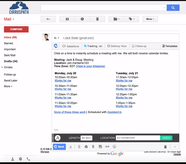 Planeerige koosolekud hõlpsalt Gmaili kaudu koos assistendiga.to.