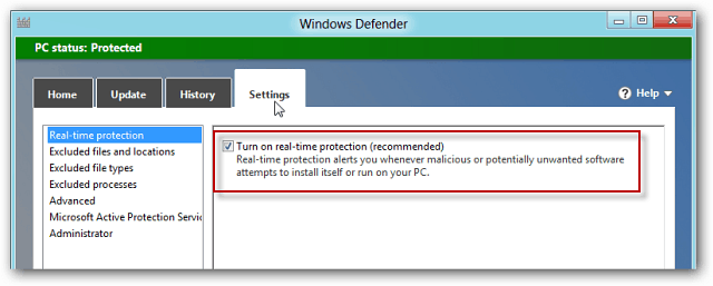 Windows Defender Windows 8 sisaldab MSE