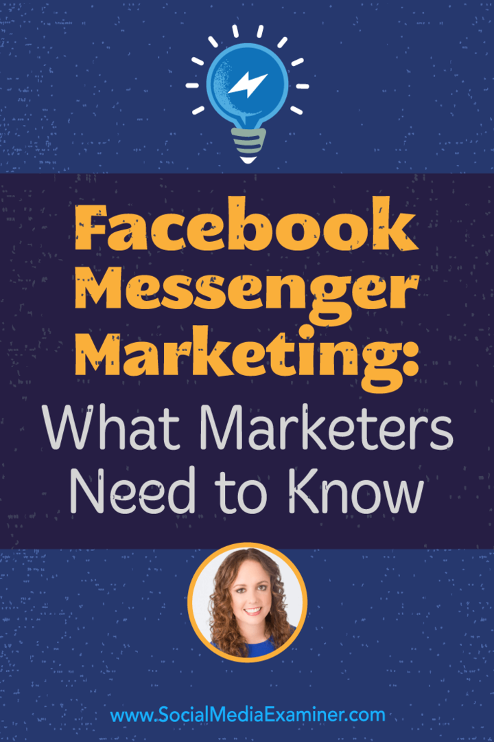 Facebook Messengeri turundus: mida turundajad peavad teadma, kasutades Molly Pittmani teadmisi sotsiaalse meedia turunduse Podcastis.