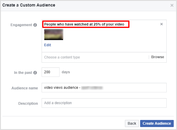 facebook luua video kaasamise kohandatud vaatajaskond