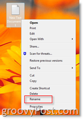 Kuidas faili Windows Vista jaoks ümber nimetada:: groovyPost.com