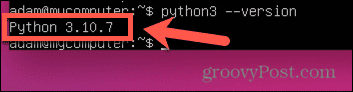 ubuntu pythoni versioon