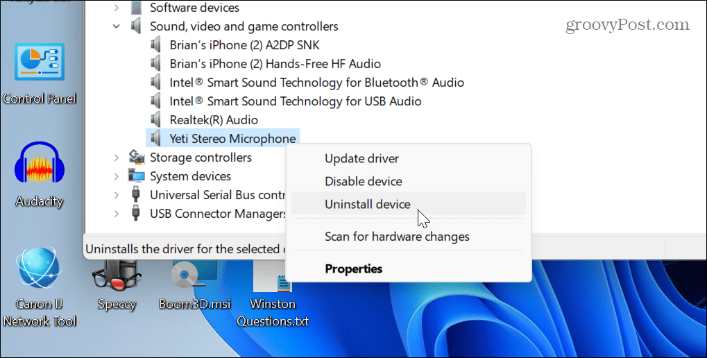 Lähtestage heliseaded opsüsteemis Windows 11