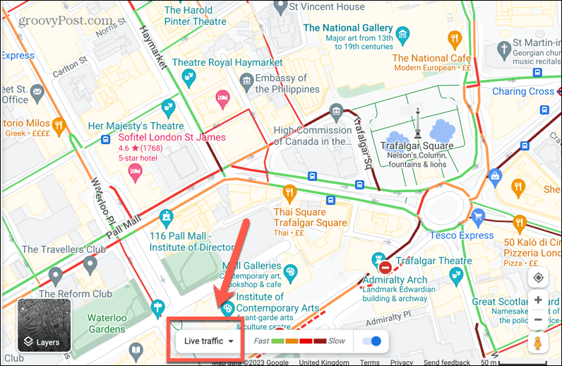 google mapsi reaalajas liiklus