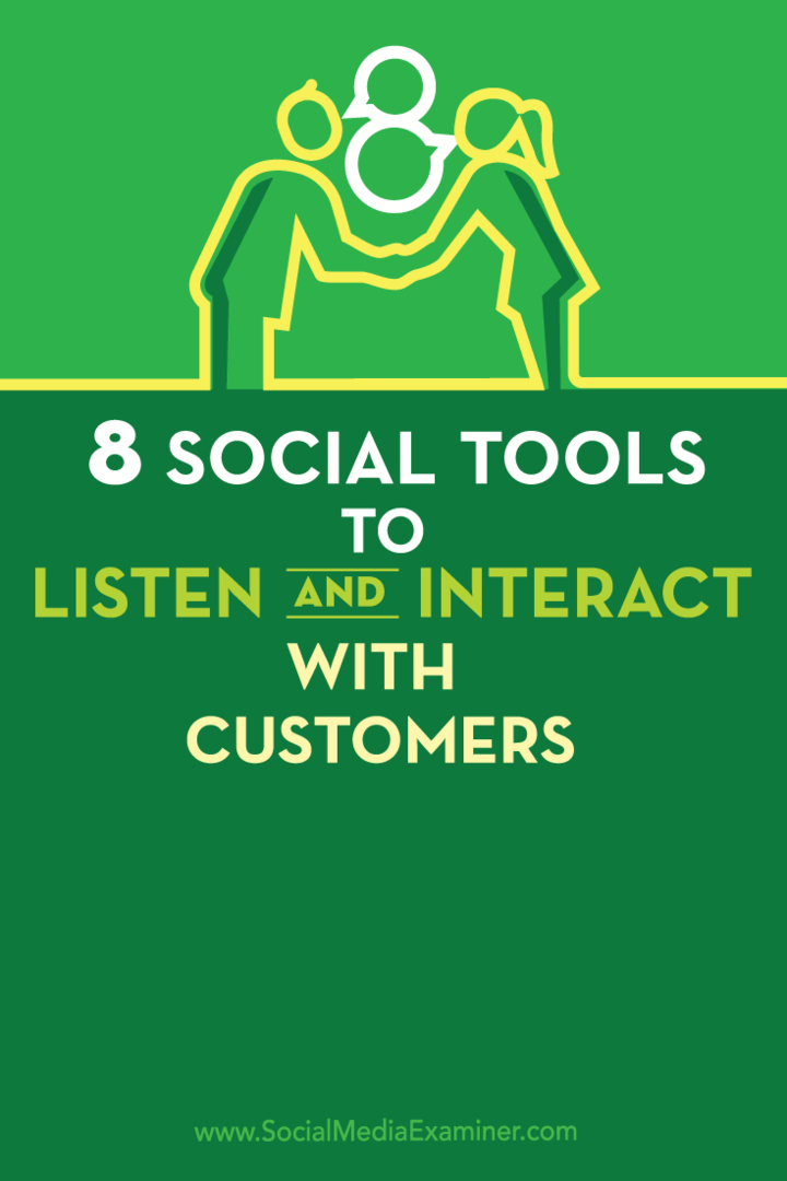 sotsiaalse klienditeeninduse tööriistad