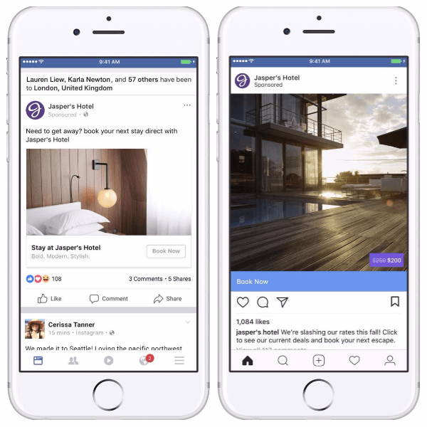 Facebook lisab dünaamilistele reisireklaamidele sotsiaalse konteksti ja ülekatted.