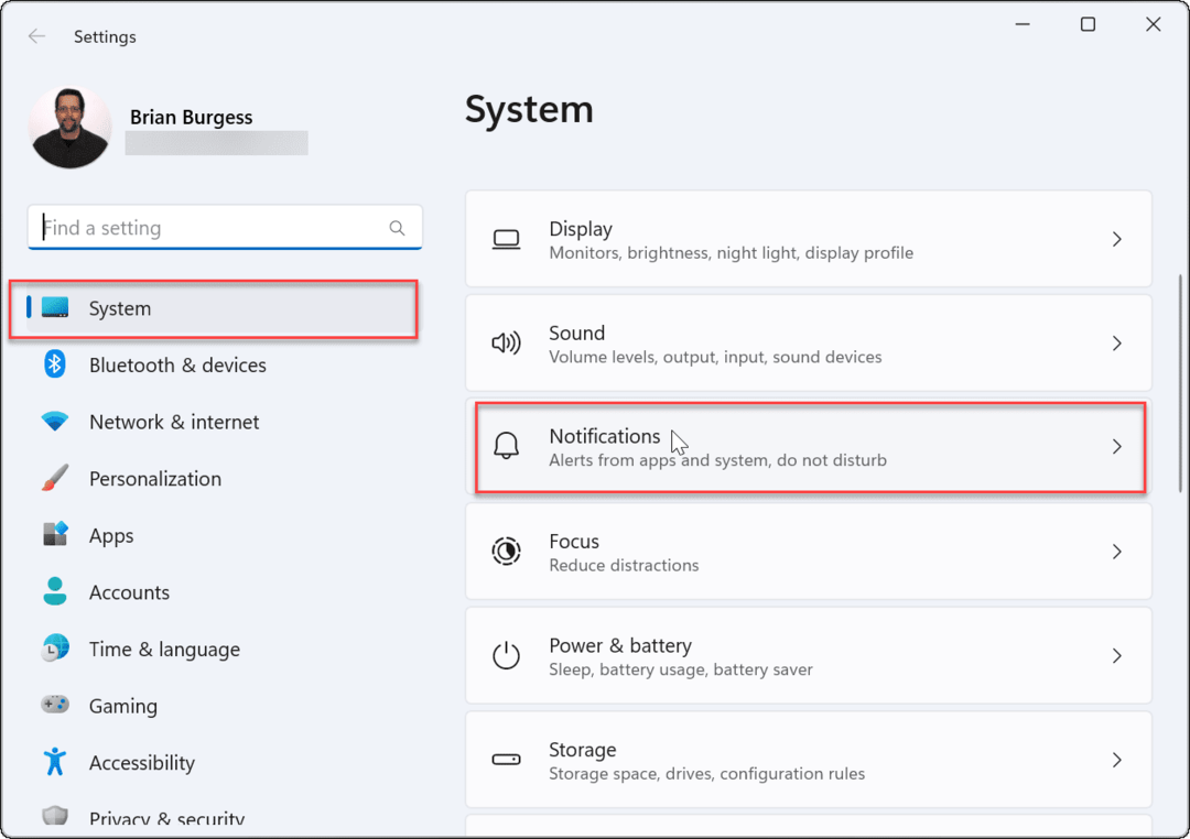 Süsteemi teatised blokeerivad Windows 11 teavitused