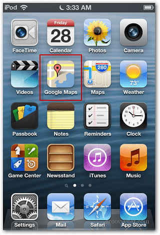 iOS 6 Google Mapsi ikoon