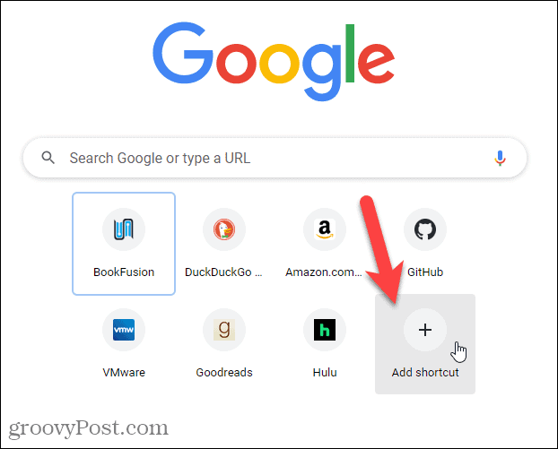 Klõpsake Chrome'i uuel vahelehel valikul Lisa otsetee