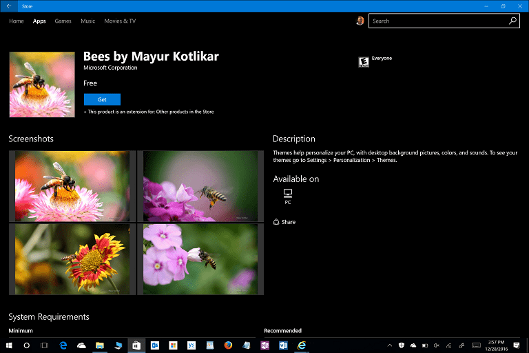 Teemad, Windows 10 loojate värskendus, isikupärastamine, juhtpaneel