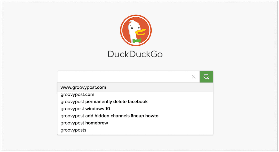 DuckDuckGo veebisait