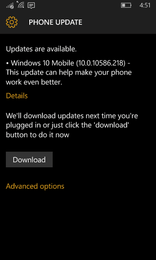 Windows 10 Mobile aprillikuu värskendus