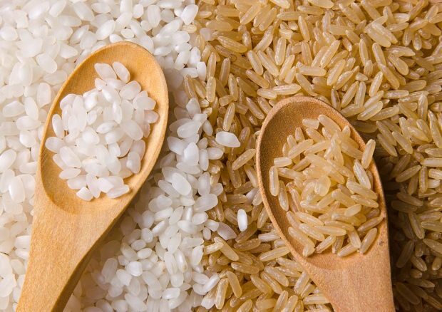 pruun riis valge riisiga