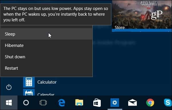 Windows 10 väljalülitamine, taaskäivitamine, talveunerežiim ja unerežiim Roundup