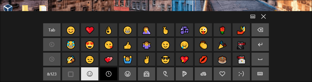 emotikonide aktiveerimine Windows 10 klaviatuuril