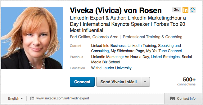 viveka von rosen linkedin konto profiil