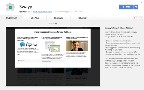 Swayyl on ka Google Chrome'i laiendus, mis hõlbustab sisuleidete jagamist.