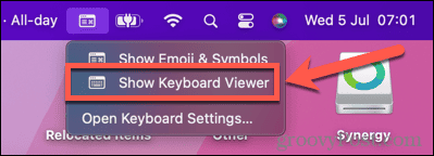 mac show klaviatuuri vaataja