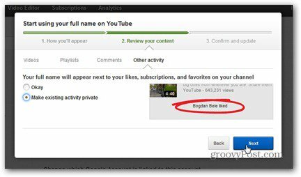 youtube pärisnime kommentaaride arvustuse sisu muudab meeldimiste tellimused privaatseks
