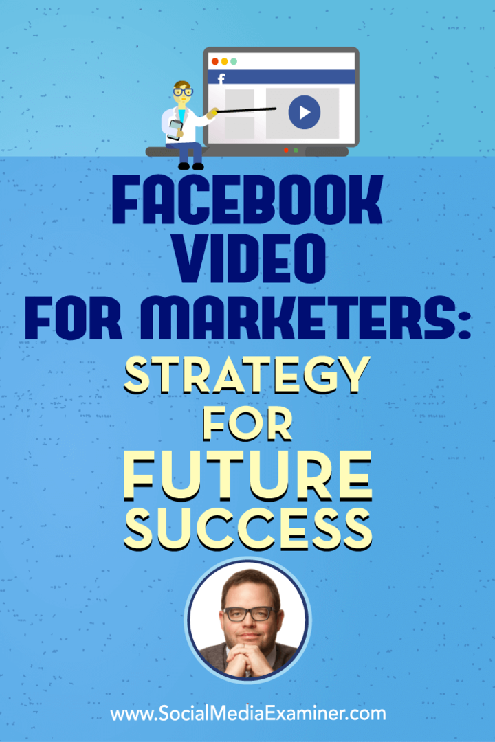 Facebooki video turundajatele: tulevase edu strateegia, mis sisaldab Jay Baeri teadmisi sotsiaalmeedia turunduse Podcastis.