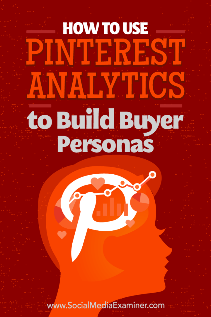 Kuidas kasutada Pinterest Analyticsi ostupersoonide loomiseks: sotsiaalmeedia eksamineerija