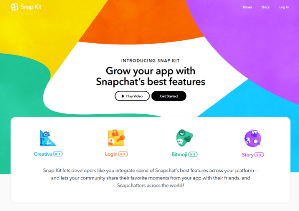 Snap Inc. tutvustas täieõiguslikku arenduskomplekti Snap Kit, mis võimaldab rakenduste tootjatel tuua oma rakendustesse mõned Snapchati parimad osad.