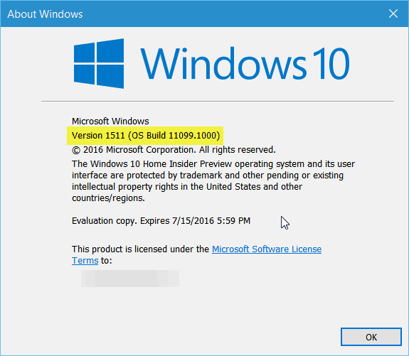 11099 Windows 10 ehitamine