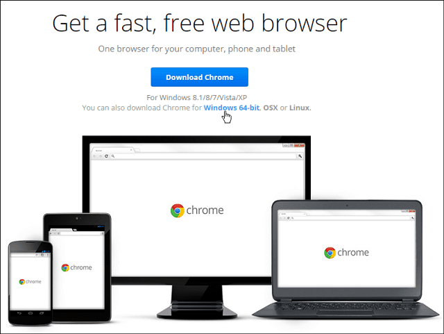 Google Chrome 64-Bit nüüd saadaval opsüsteemi Windows 7 ja uuemate versioonide jaoks