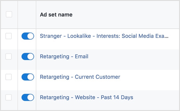 facebooki reklaamide reklaamikomplekti nimetamiskord