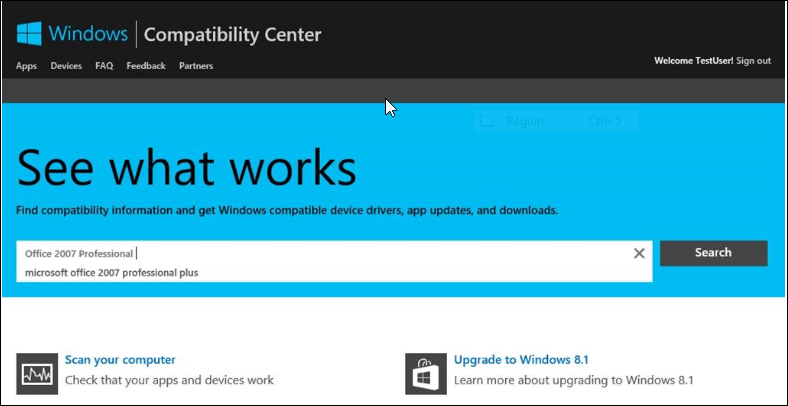 Microsoft tappis oma Windowsi ühilduvuse veebisaidi