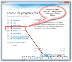 Windows Live Essentials - Movie Maker install
