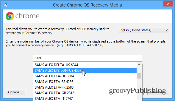 Chrome OS-i taastamine