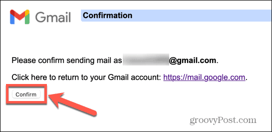 gmaili kinnitamine alias