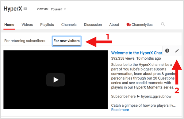 YouTube'i kanali muutmise treiler