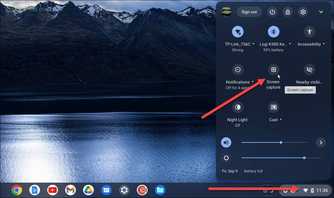 Ekraani salvestamine Chromebookis