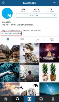Julgustage kasutajaid klikkima lingil, mis viib nad Instagrami fotoga seotud artiklisse.