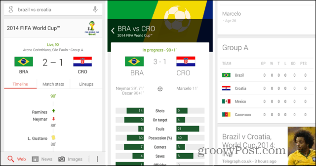 2014. aasta maailmameistrivõistlused: kasutage oma meeskondade jälgimiseks teenust Google Now