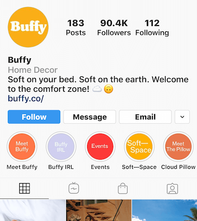 Instagram tõstab Buffy profiilil esile albumid