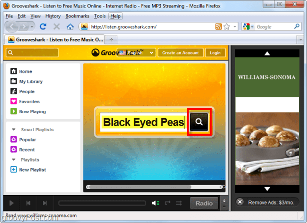 otsi Grooveshark for Black Eyed Peas
