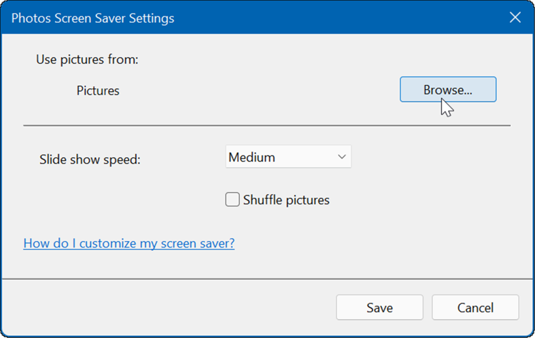 Kuidas seada fotod Windows 11 ja 10 ekraanisäästjaks