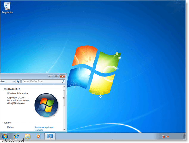 Windows 7 ettevõte, töötab nagu vhd