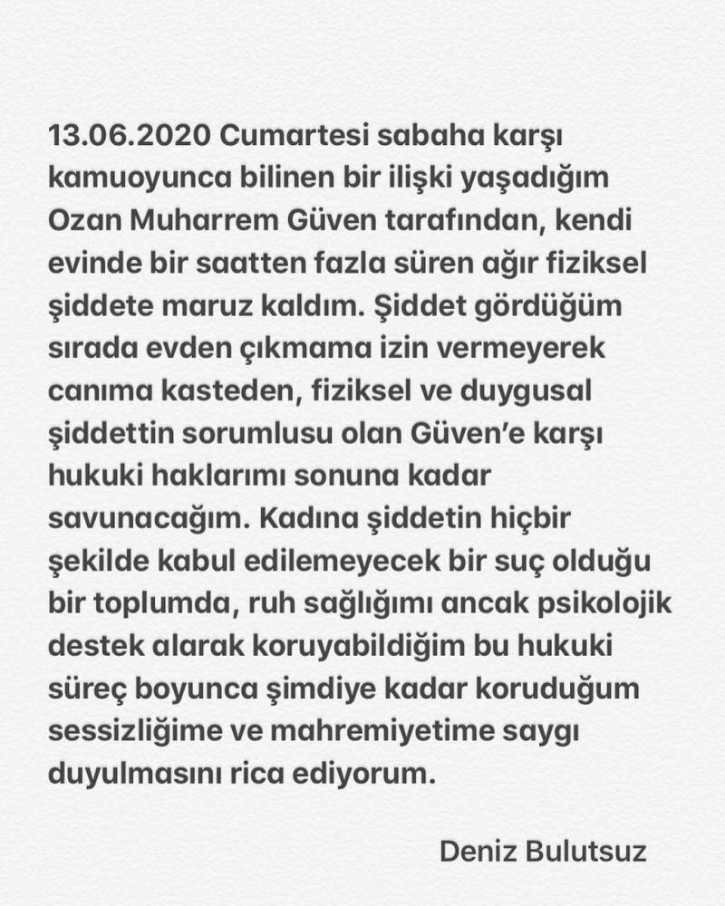 Näitleja Ozan Güven on Deniz Bulutsuzit rikkunud!